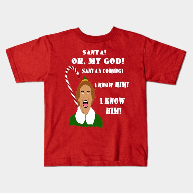 Elf Funny Quotes Kids T-Shirt by PoetandChef